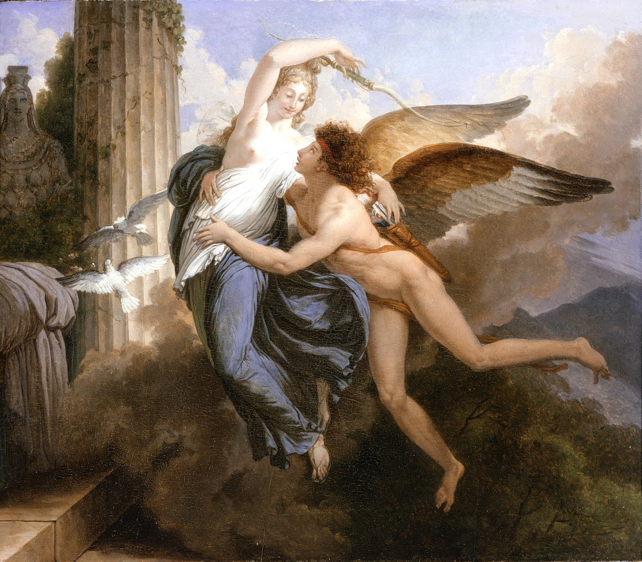 De hereniging van Cupido en Psyche, 1789-1792 door Jean Pierre Saint Ours