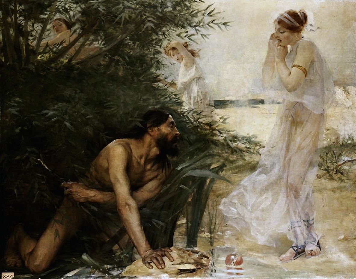 Ulysses en Nausicaa door Jean Veber