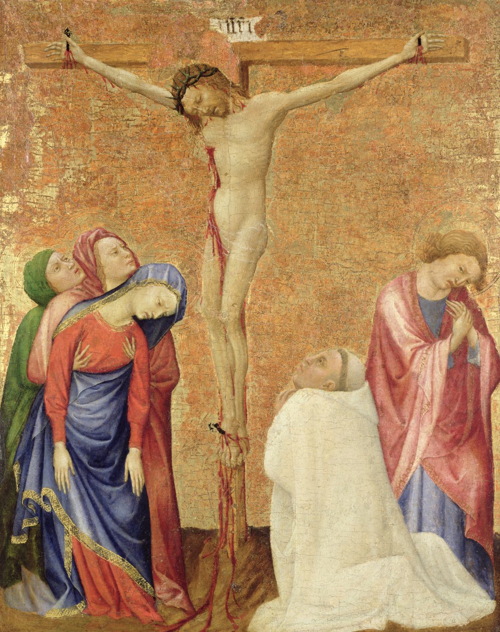 Calvarie met een Kartuizer Monnik, 1389-95 door Jean de Beaumetz