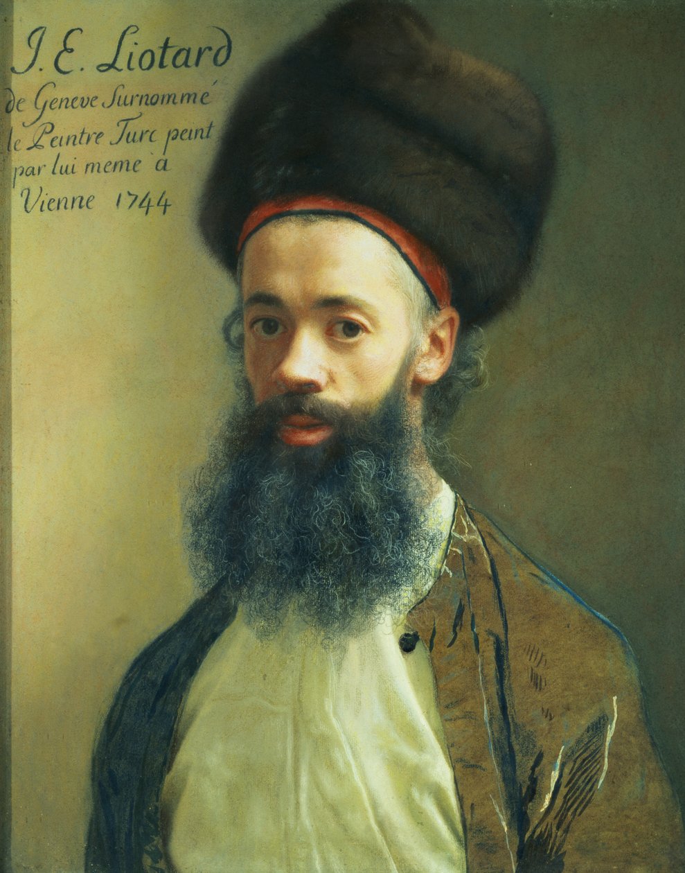 Zelfportret, 1744 door Jean Étienne Liotard