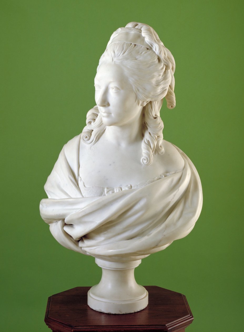 Buste van Anne-Marie-Louise Thomas de Domangeville, Madame de Sérilly door Jean-Antoine Houdon