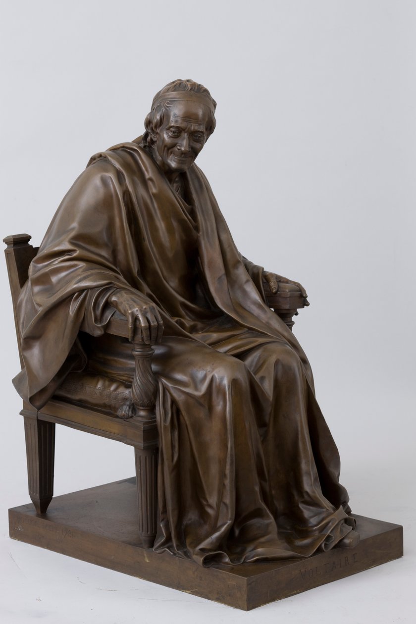 Zittende Voltaire (François-Marie Arouet 1694-1778) door Jean-Antoine Houdon