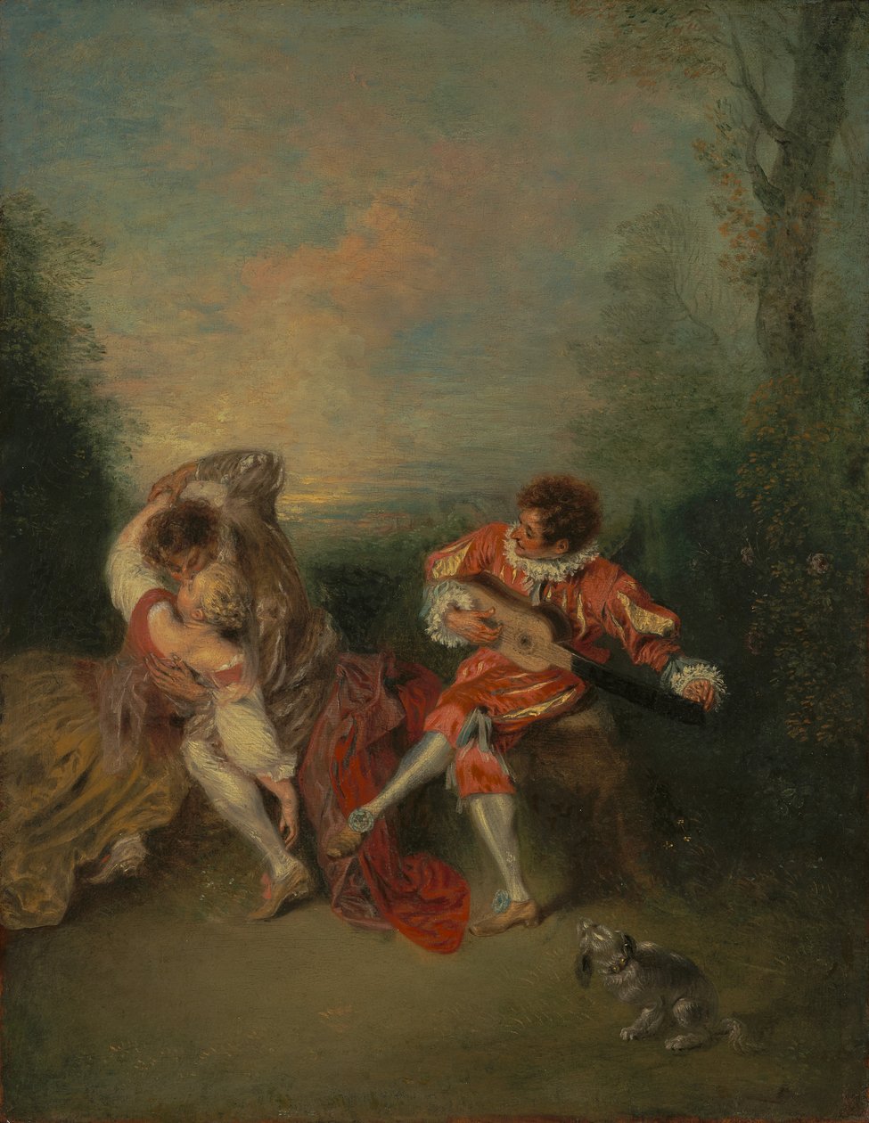 De verrassing door Jean-Antoine Watteau