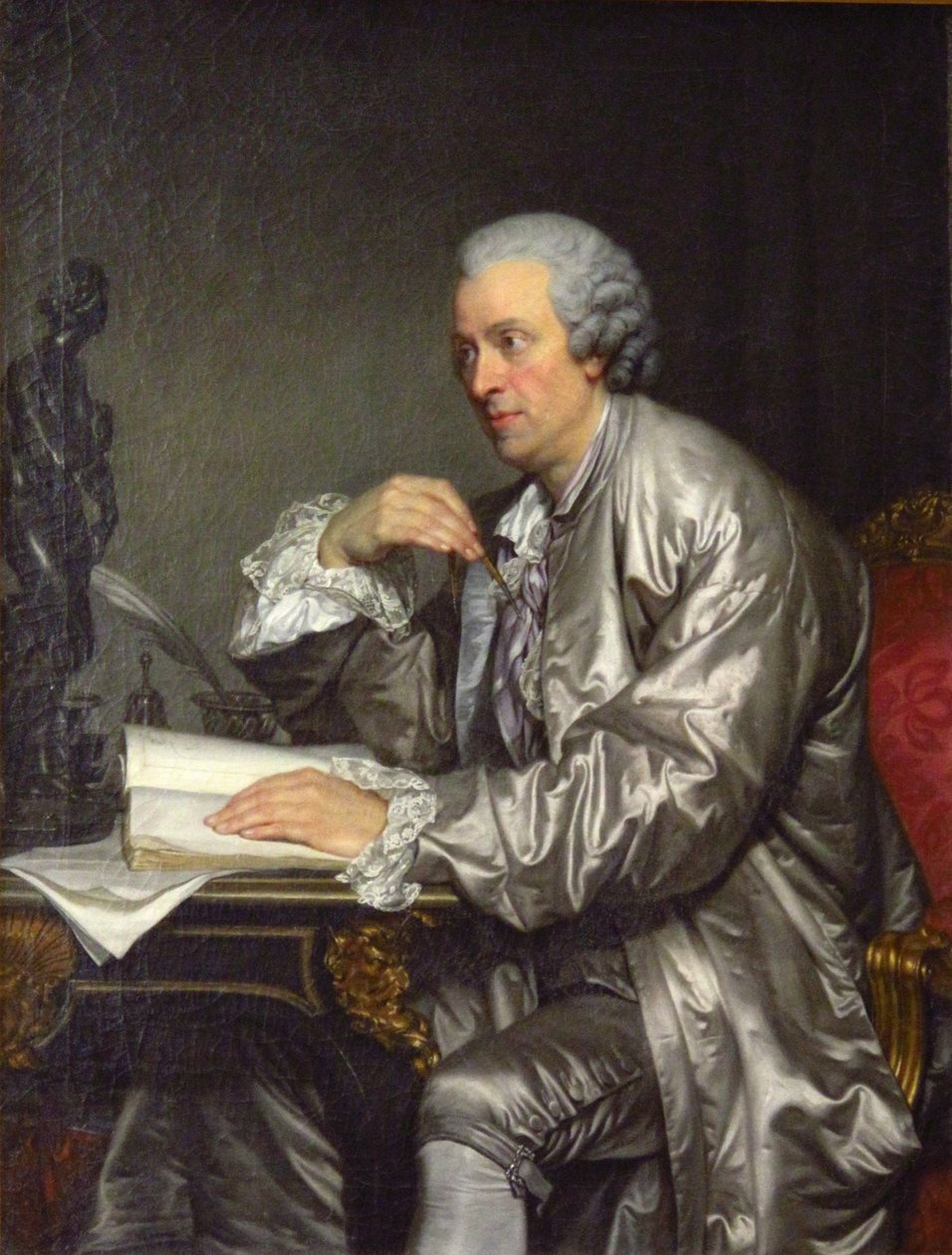 Portret van Claude Henri Watelet door Jean Baptiste Greuze