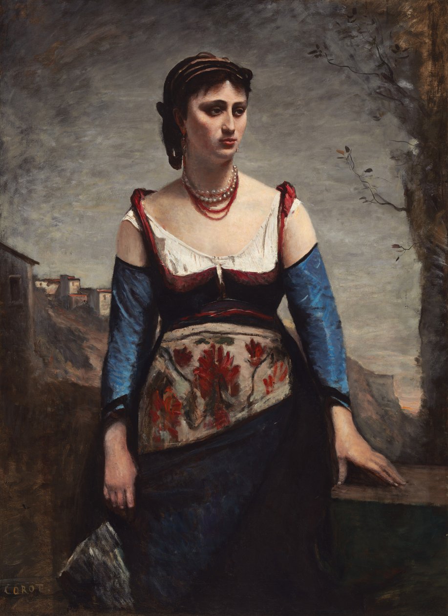 Agostina door Jean-Baptiste-Camille Corot