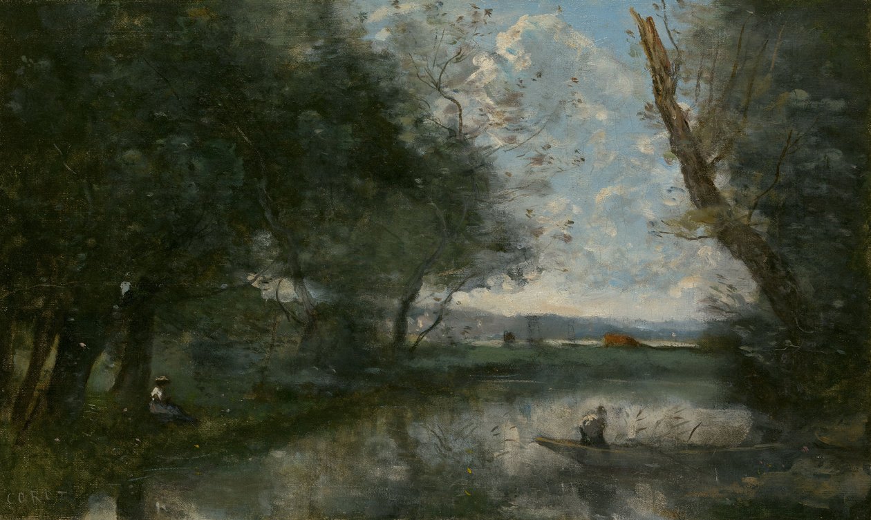 Landschap door Jean-Baptiste-Camille Corot