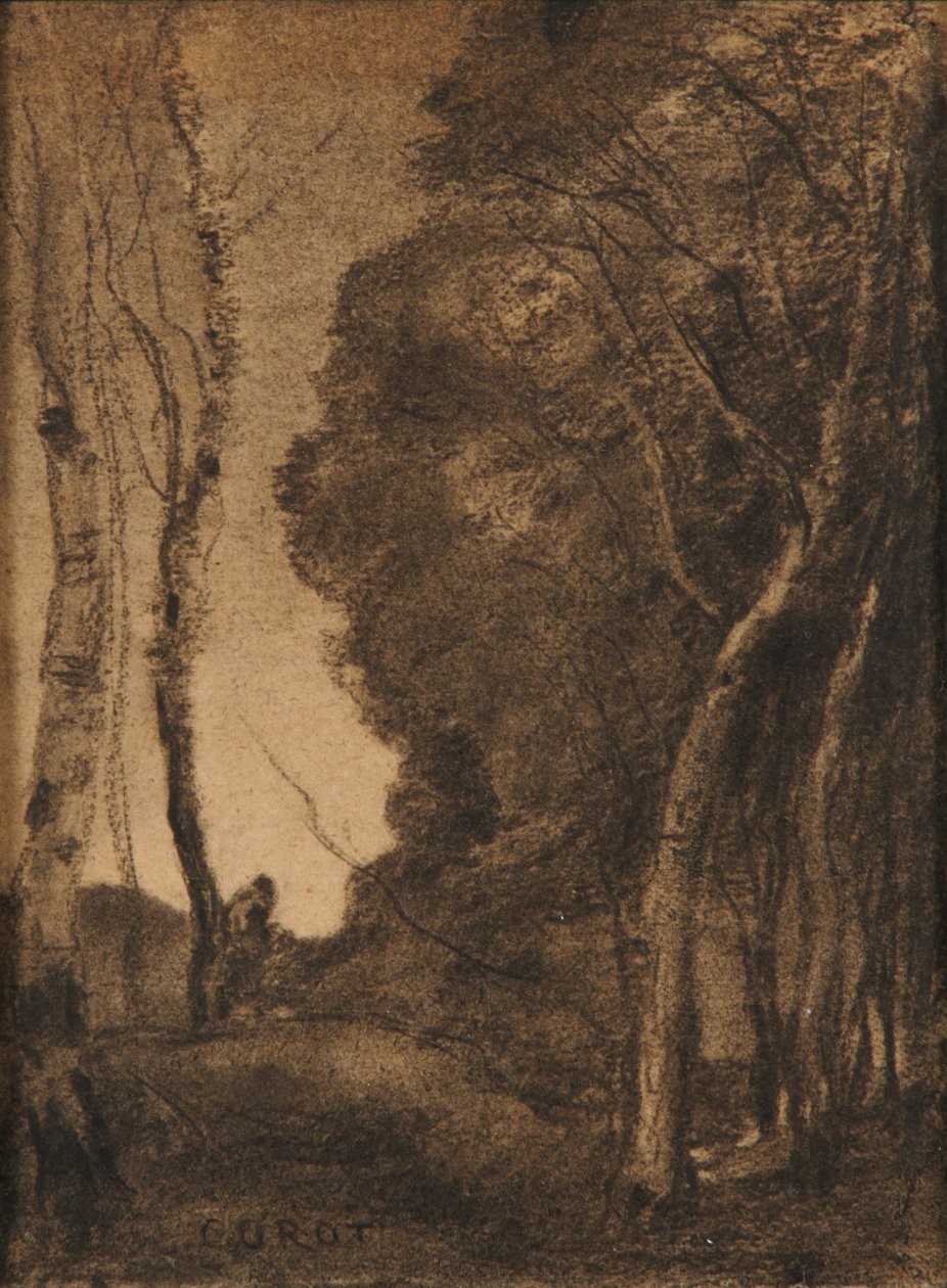Landschap met bomen door Jean-Baptiste-Camille Corot