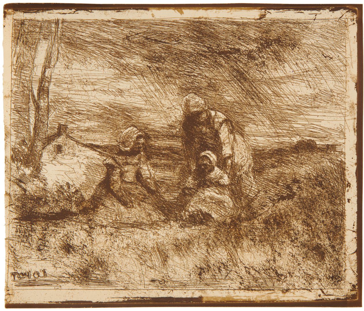 Kleine zus door Jean-Baptiste-Camille Corot