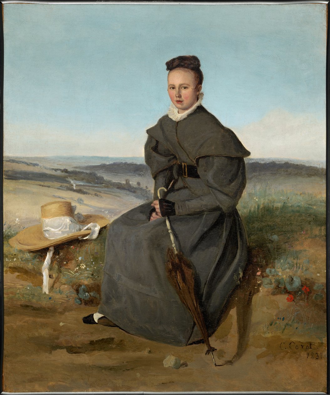Louise Harduin door Jean-Baptiste-Camille Corot