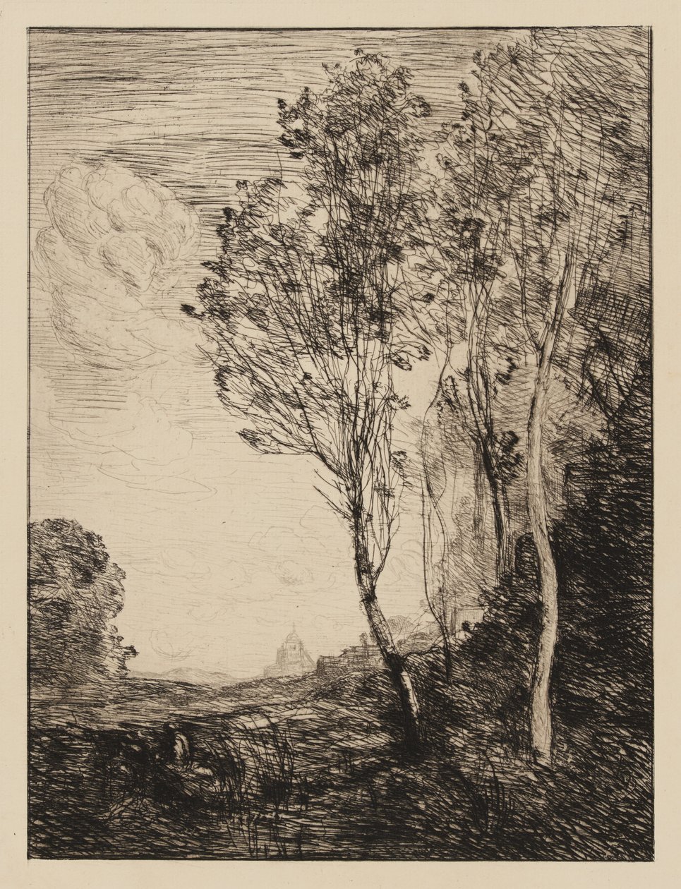 Herinnering aan Italië door Jean-Baptiste-Camille Corot