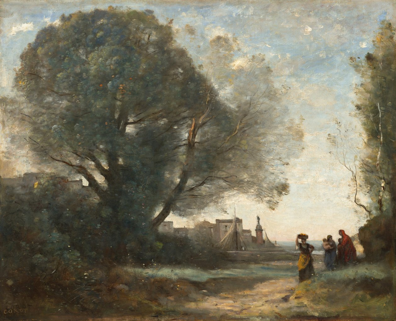 Souvenir van Terracina door Jean-Baptiste-Camille Corot