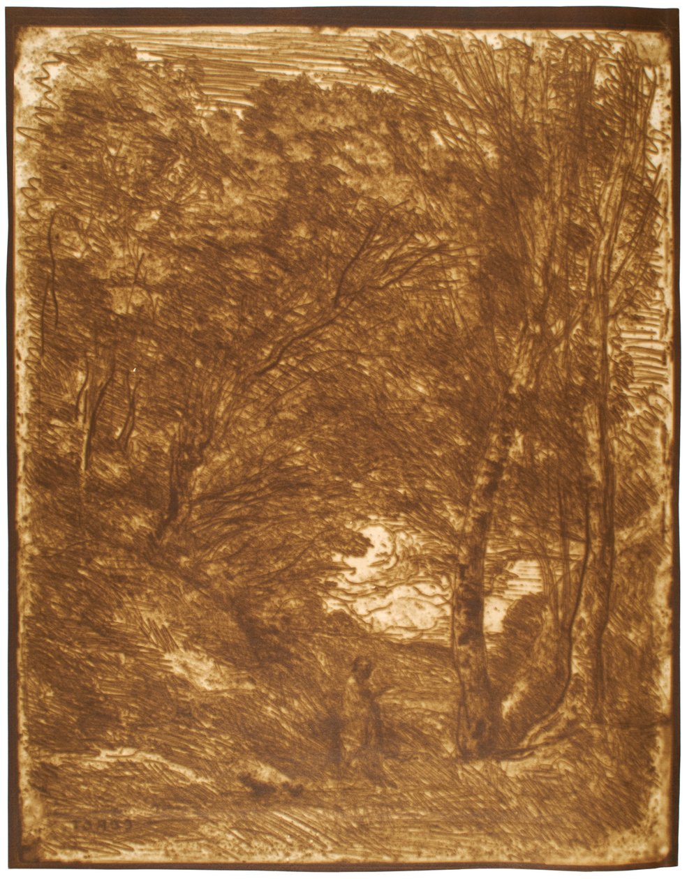 Die Gärten des Horaz door Jean-Baptiste-Camille Corot
