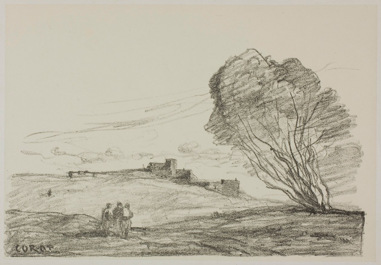 Het geïsoleerde fort door Jean-Baptiste-Camille Corot