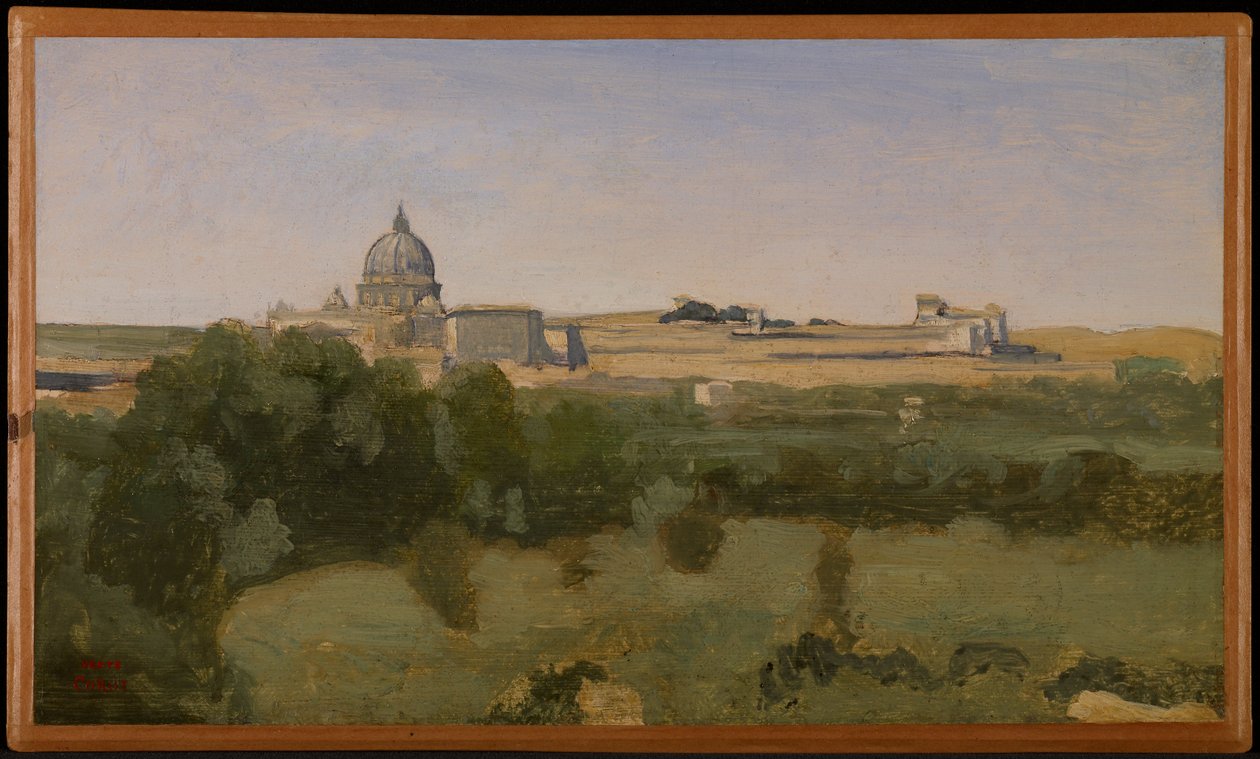 Uitzicht op Rome vanaf de Monte Pincio door Jean-Baptiste-Camille Corot