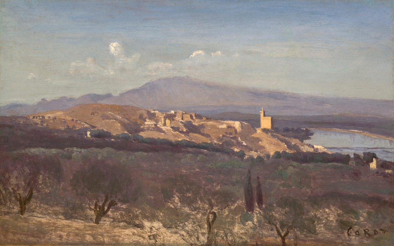 Villeneuve-les-Avignon door Jean-Baptiste-Camille Corot
