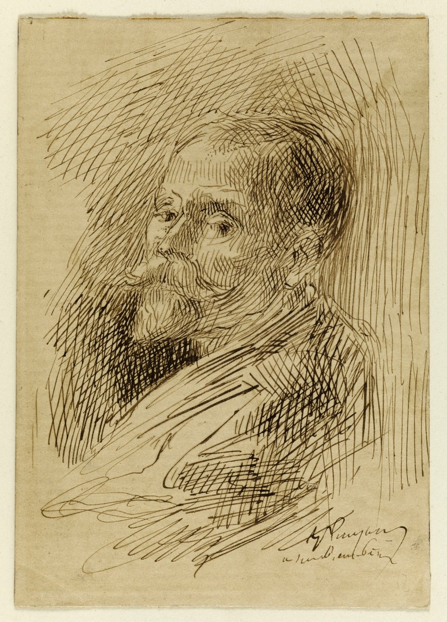 Portret van generaal de Montfort (p. 6 van het album) door Jean-Baptiste Carpeaux