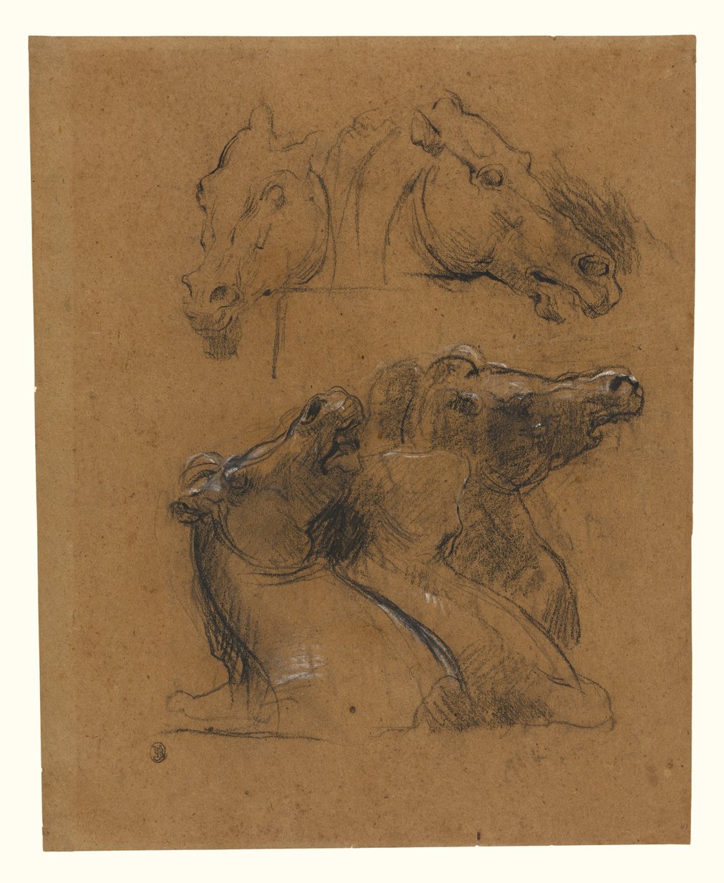 Studien von Pferden (nach den Elgin-Marmoren) door Jean-Baptiste Carpeaux