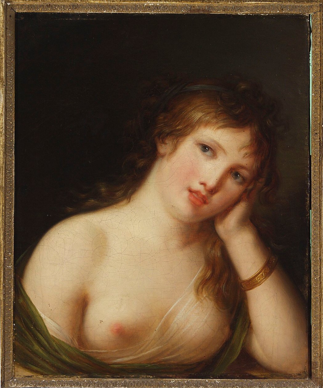 Portret van een jonge vrouw door Jean-Baptiste Greuze