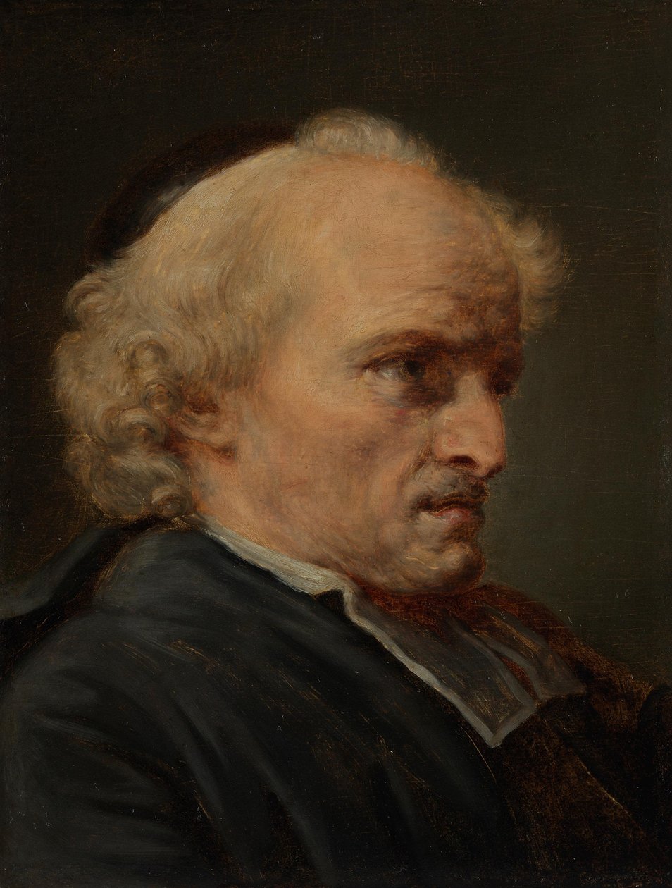 Studie voor het hoofd van een geestelijke door Jean-Baptiste Greuze