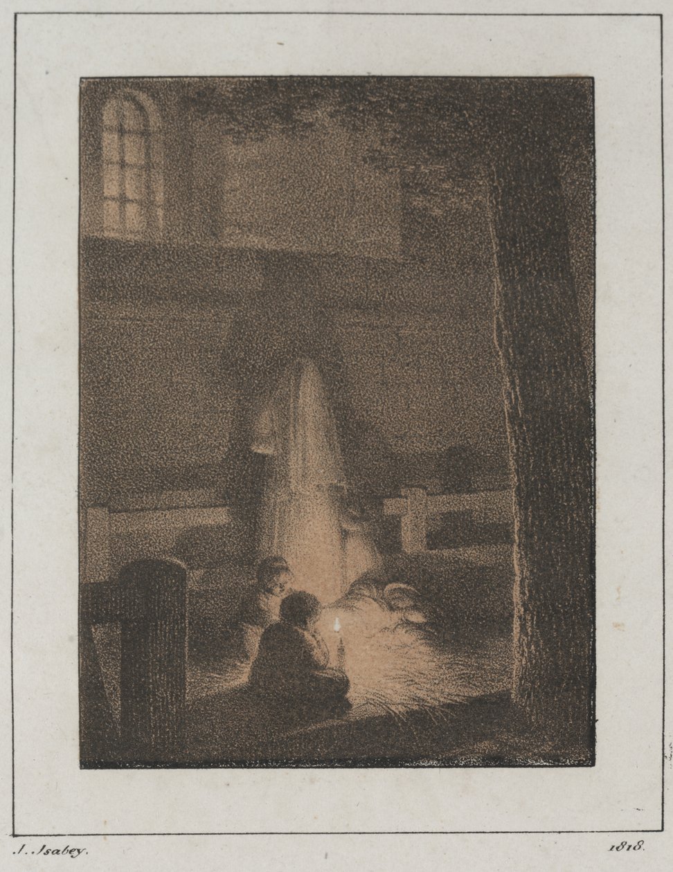 Kinderen met Kaars door Jean-Baptiste Isabey
