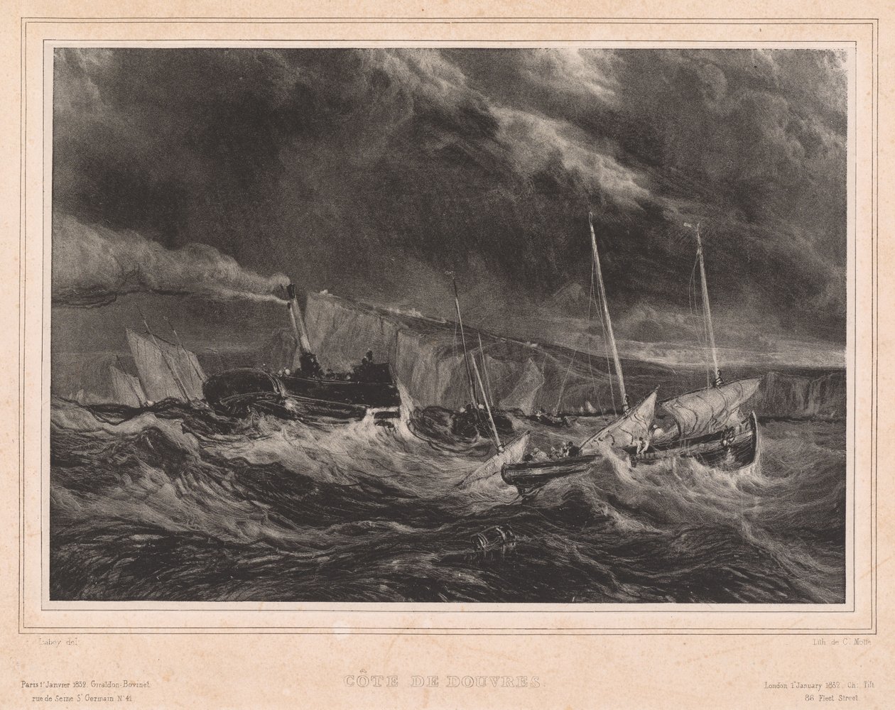Kust van Dover door Jean-Baptiste Isabey