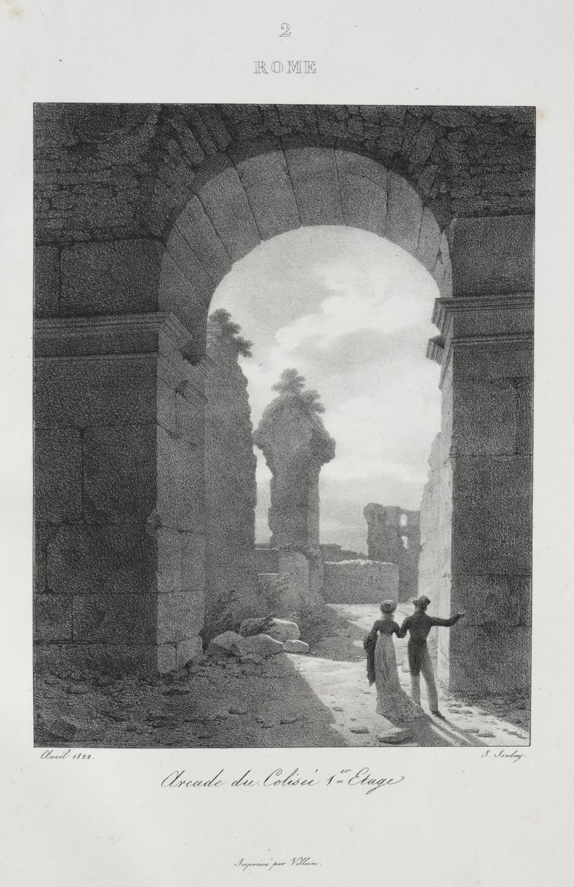 Reis naar Italië in 1822 door Jean-Baptiste Isabey