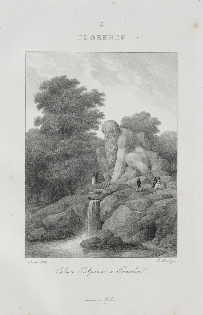 Reis naar Italië in 1822 door Jean-Baptiste Isabey