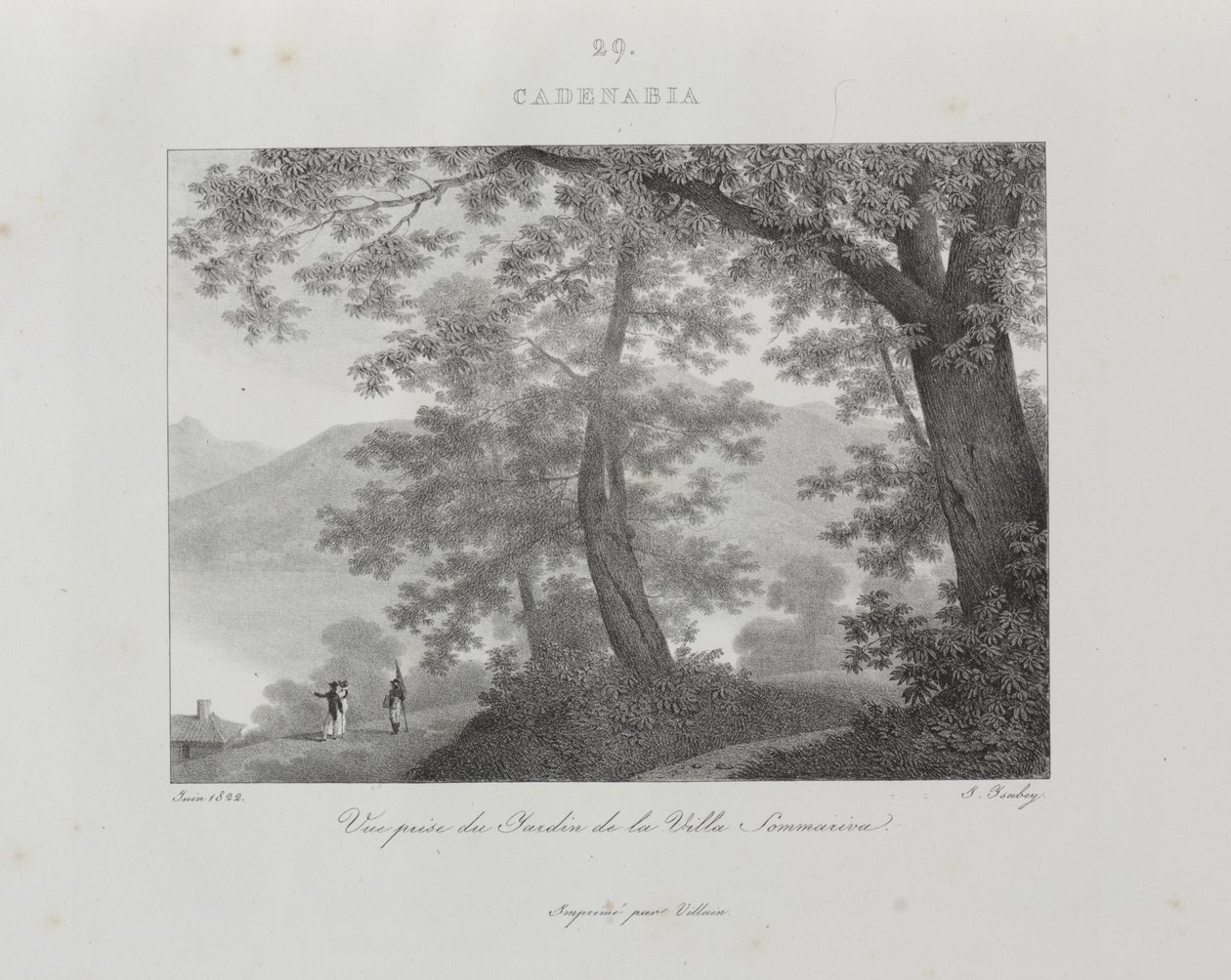 Reis naar Italië in 1822 door Jean-Baptiste Isabey