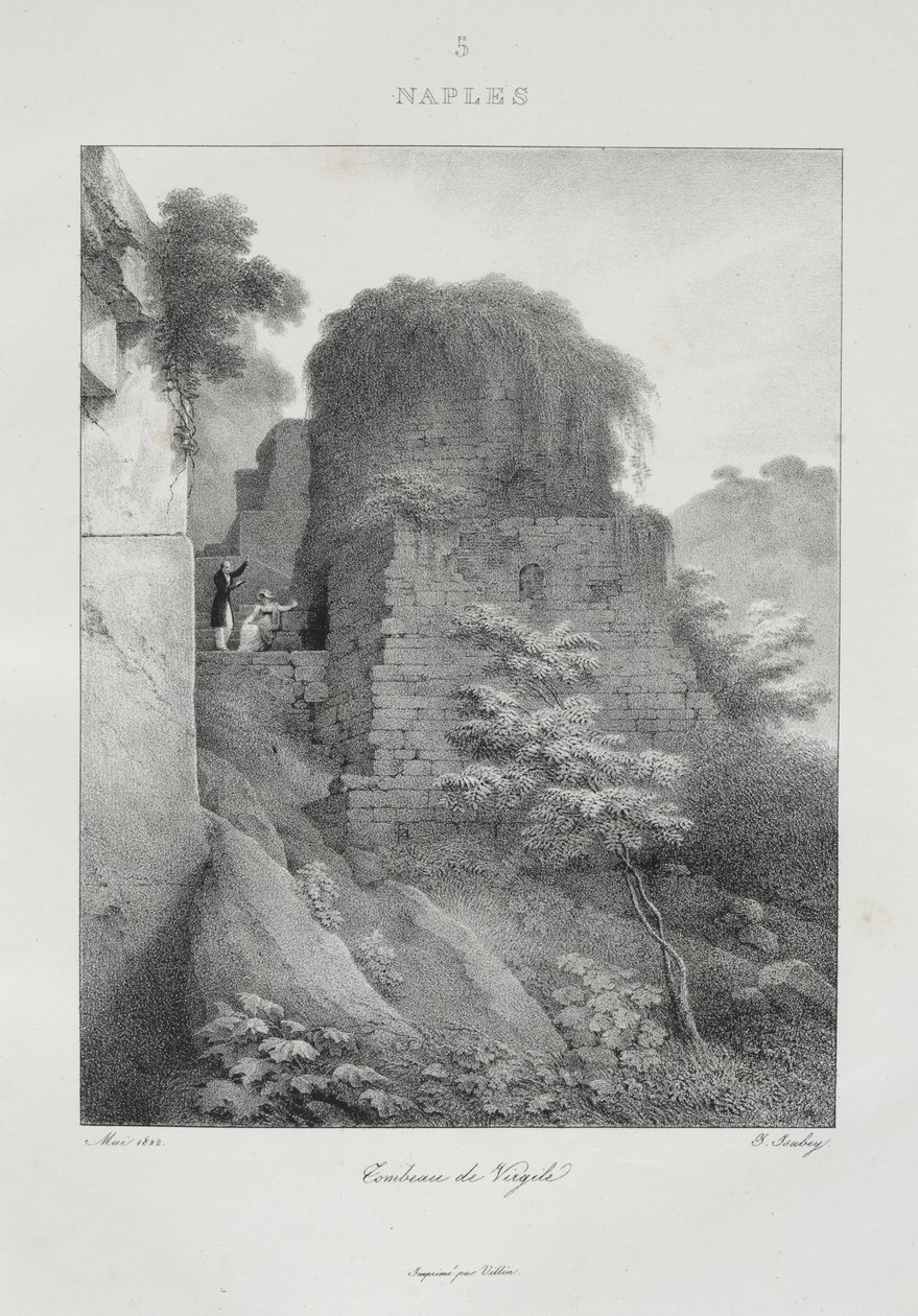 Reis naar Italië in 1822 door Jean-Baptiste Isabey