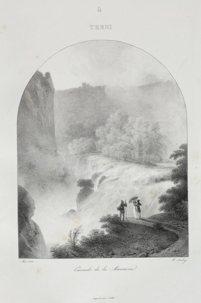 Reis naar Italië in 1822 door Jean-Baptiste Isabey