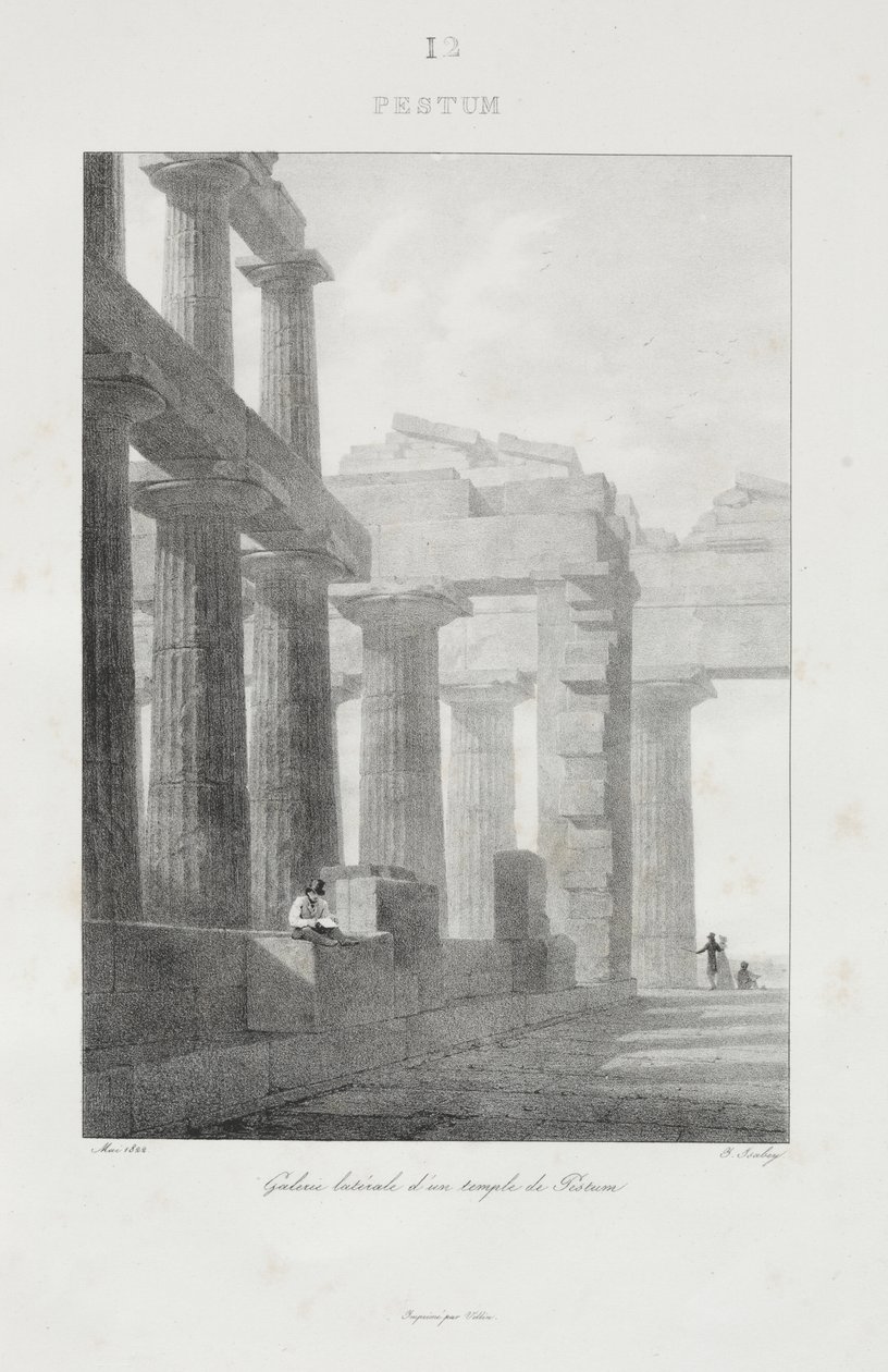 Reis naar Italië in 1822 door Jean-Baptiste Isabey