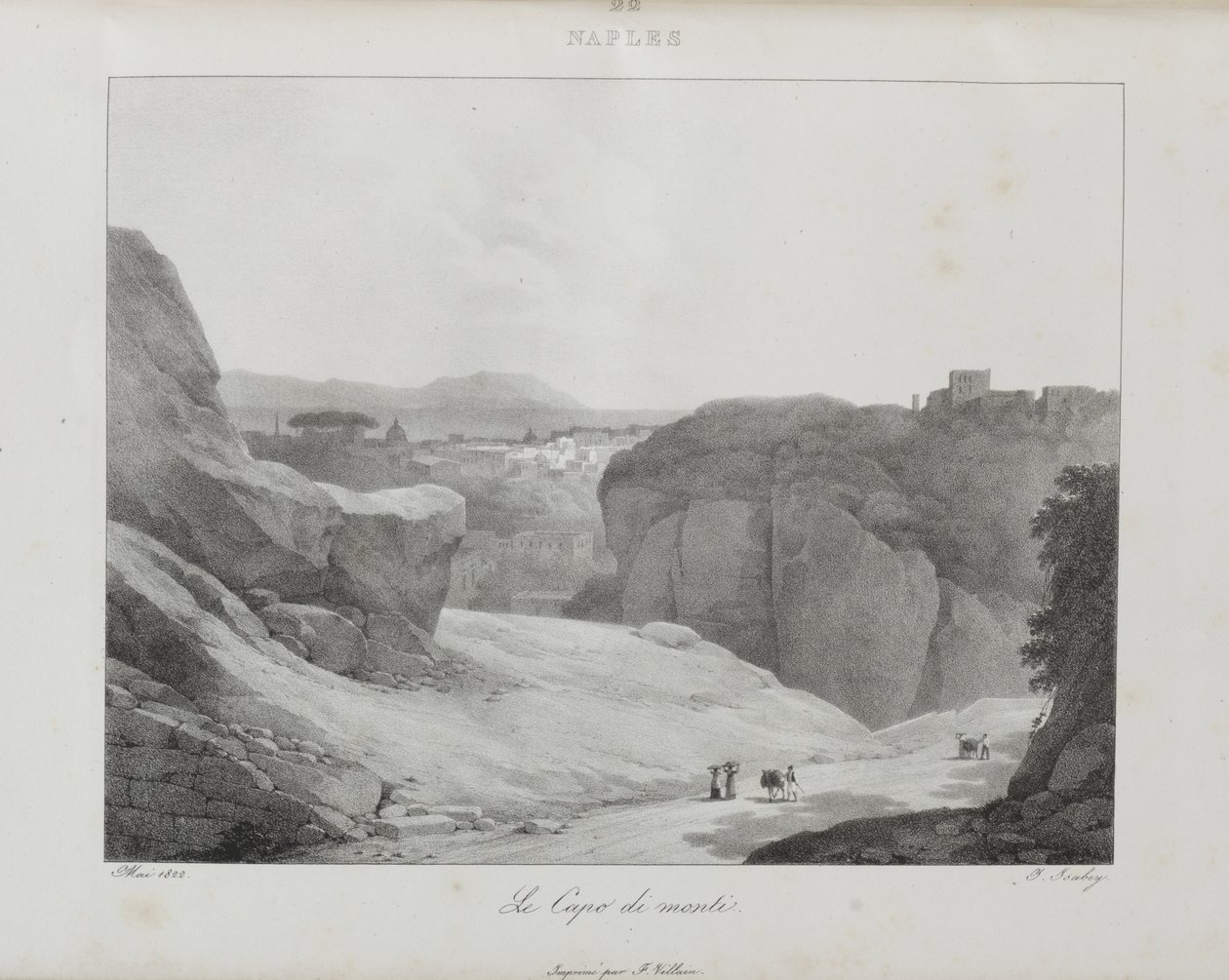 Reis naar Italië in 1822 door Jean-Baptiste Isabey