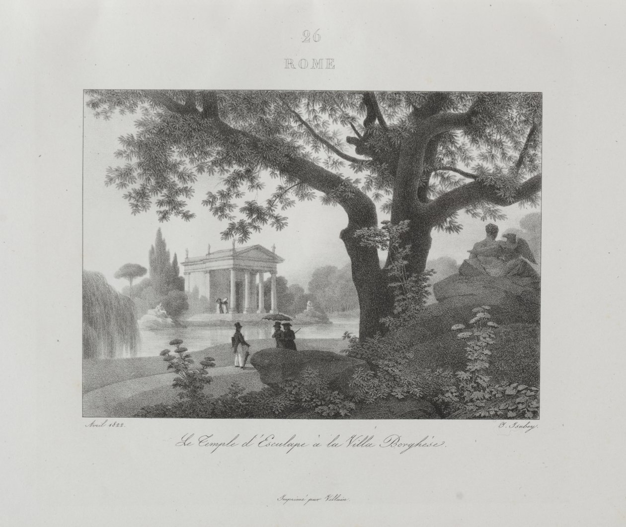 Reis naar Italië in 1822 door Jean-Baptiste Isabey