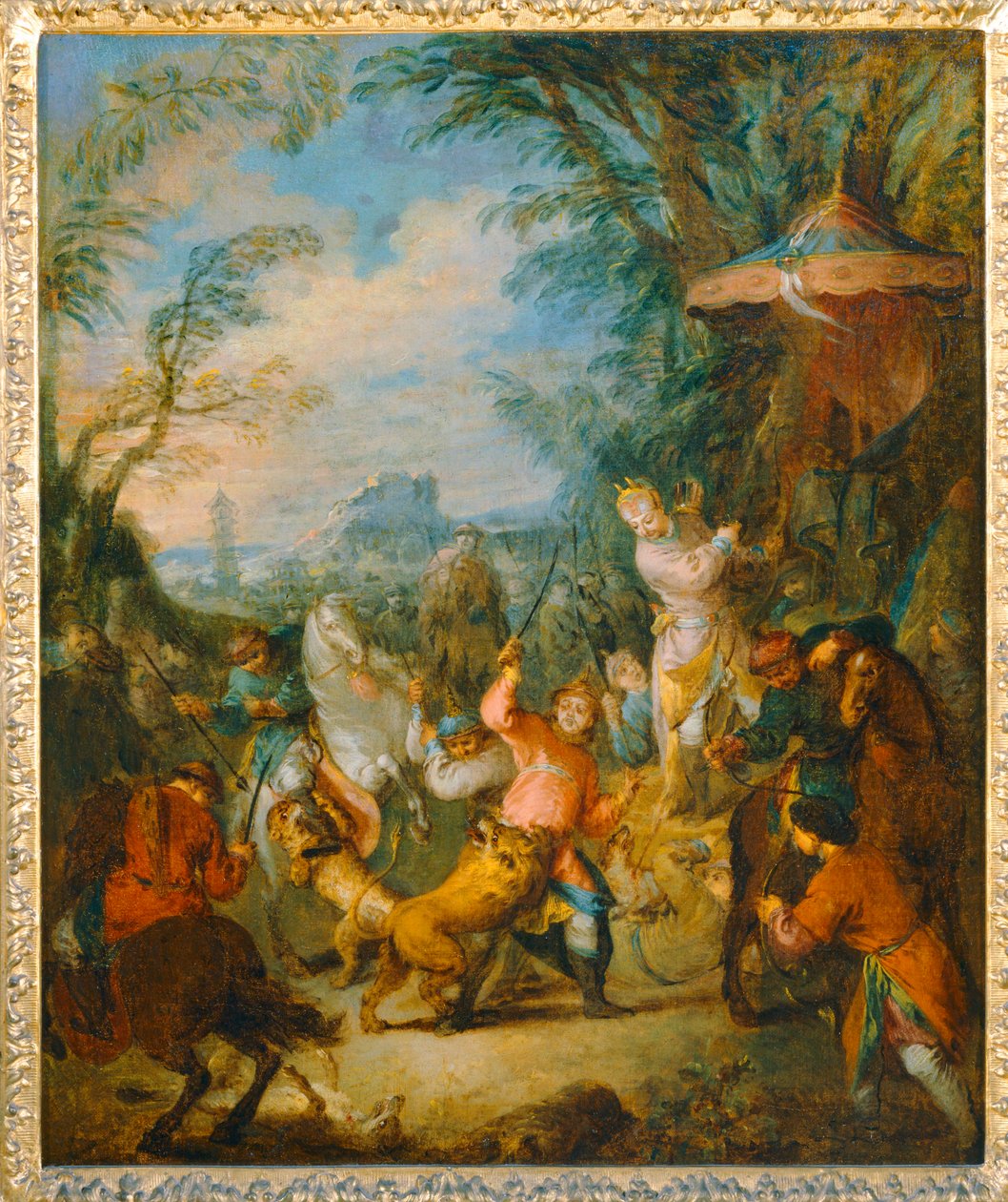 Chasse chinoise - Chinese jacht ... door Jean Baptiste Joseph Pater