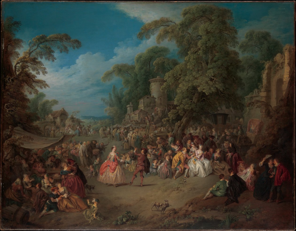 De kermis in Bezons door Jean-Baptiste Joseph Pater