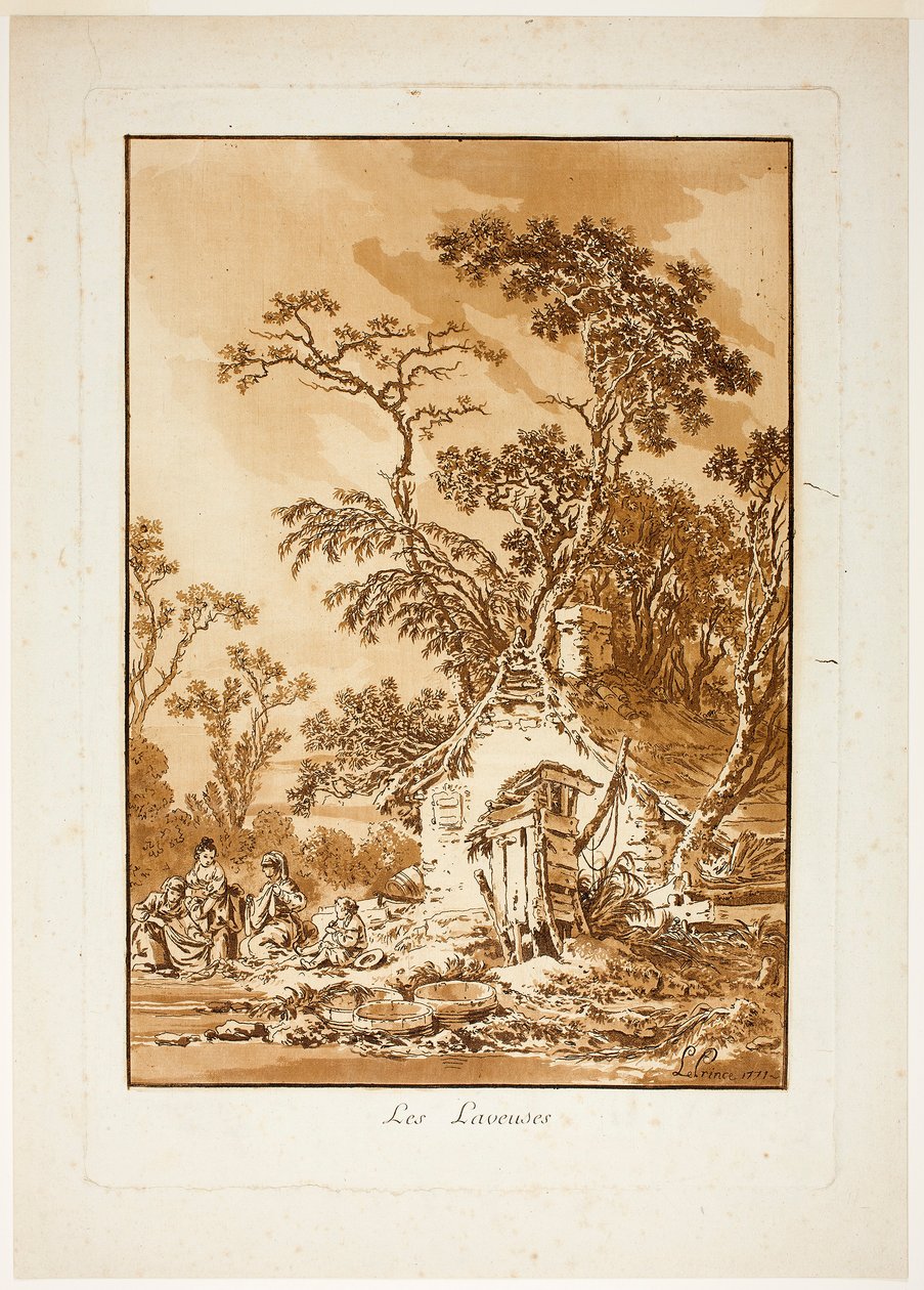 De wasvrouwen door Jean-Baptiste Le Prince
