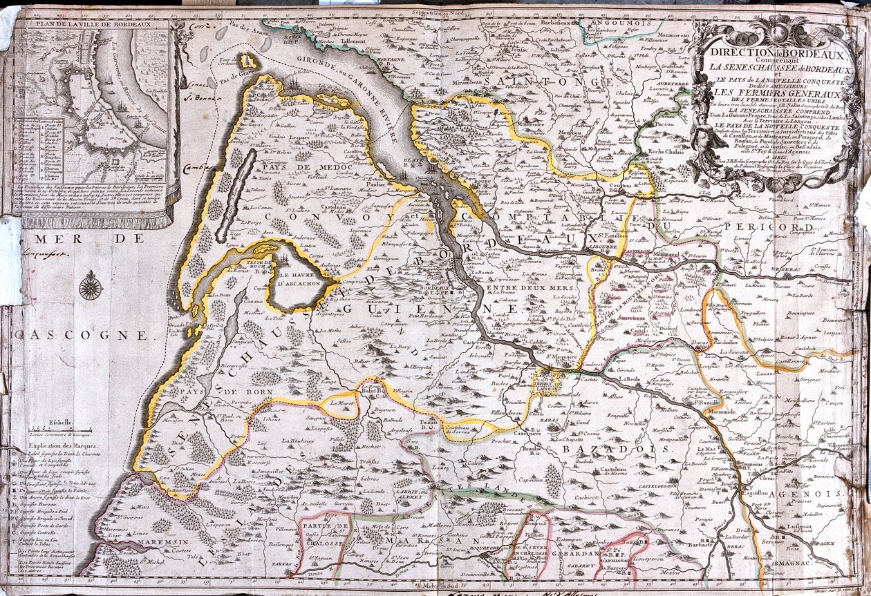 Aquitaine, Frankrijk door Jean Baptiste Nolin