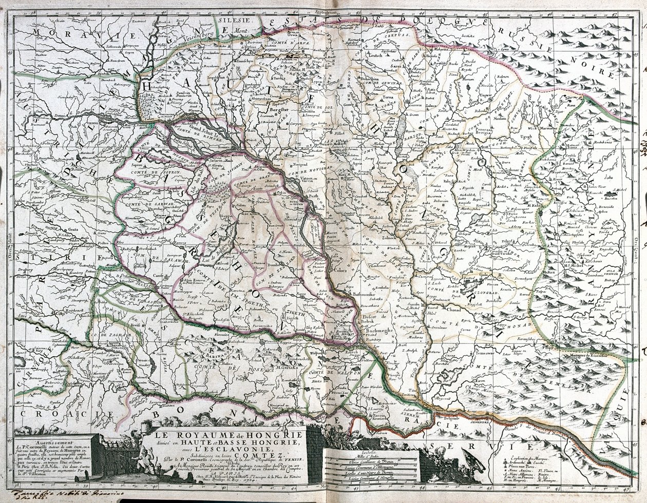 Oostenrijk (deelstaat: Neder-Oostenrijk, Wenen, Stiermarken, Burgenland), Slowakije, Hongarije, Noord-Servië, Kroatië (districten: Vukovar-Syrmië, Osijek-Baranja, Brod-Posavina, Poega-Slavonië, Virovitica-Podravina, Bjelovar-Bilogora, Koprivnica-Krievci, M door Jean-Baptiste Nolin