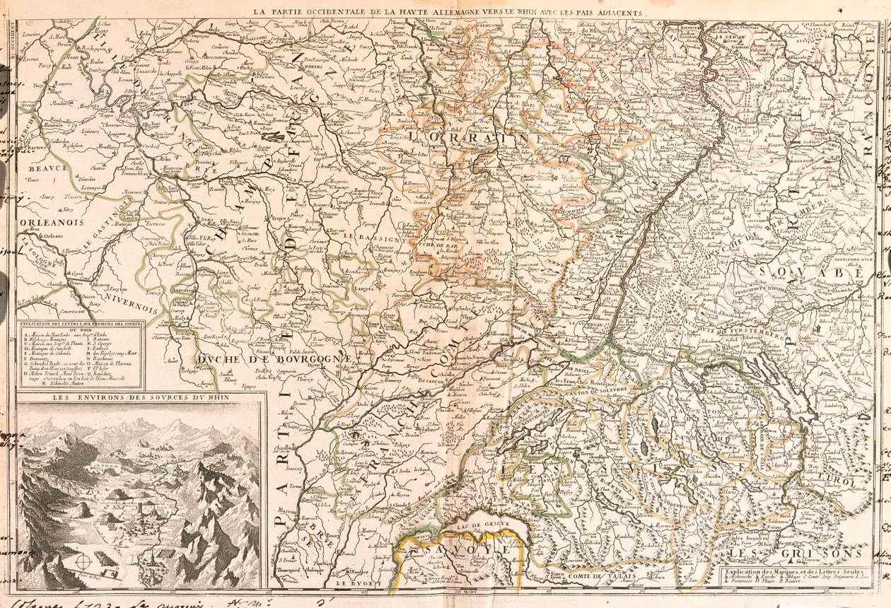 Frankrijk (Regio: Boven-Normandië, Île-de-France, Champagne-Ardenne, Rhône-Alpes, Bourgondië, Auvergne, Centre), België (zuidelijk Waals Gewest), Luxemburg, Duitsland (Rijnland-Palts, Saarland, Baden-Württemberg), Zwitserland (Kanton: Thurgau, Appenzell) door Jean-Baptiste Nolin