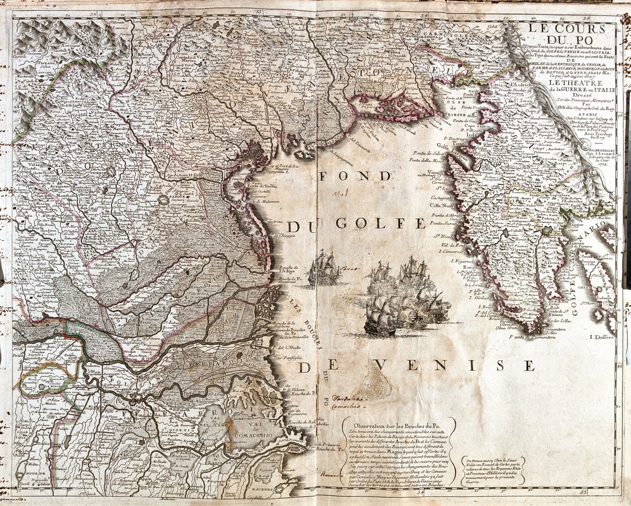 Italië (Regio: Trentino-Alto Adige, Veneto, Friuli-Venezia Giulia, Emilia-Romagna), Slovenië (Statistische Regio: Kust-Karst), Kroatië (Provincie: Istrië) door Jean Baptiste Nolin