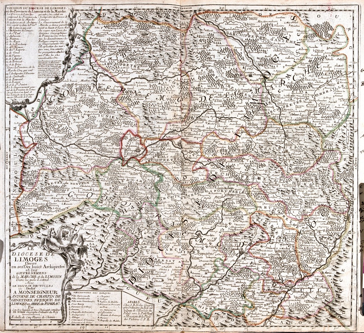 Limousin, Aquitanië, Centre (omgeving Limoges), Frankrijk door Jean Baptiste Nolin