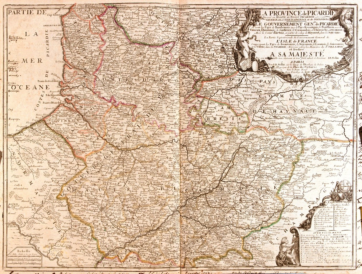Nord-Pas-de-Calais, Picardië, Haute-Normandie, Frankrijk door Jean-Baptiste Nolin
