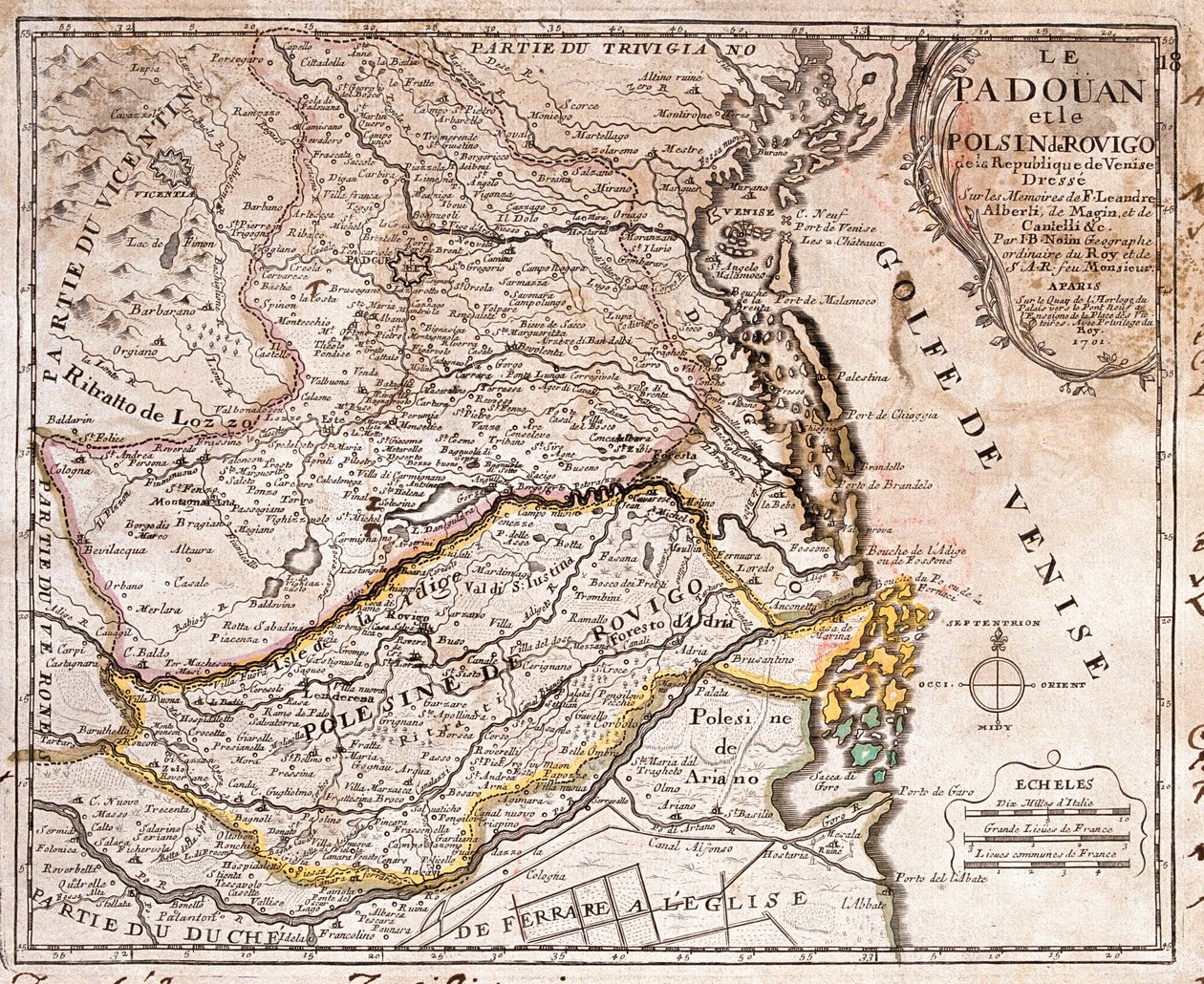 Zuidoost Veneto, noordoost Emilia-Romagna, Italië door Jean Baptiste Nolin