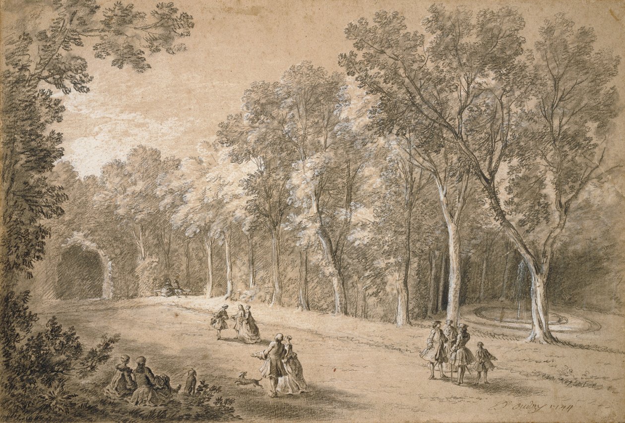 Parktafereel door Jean-Baptiste Oudry