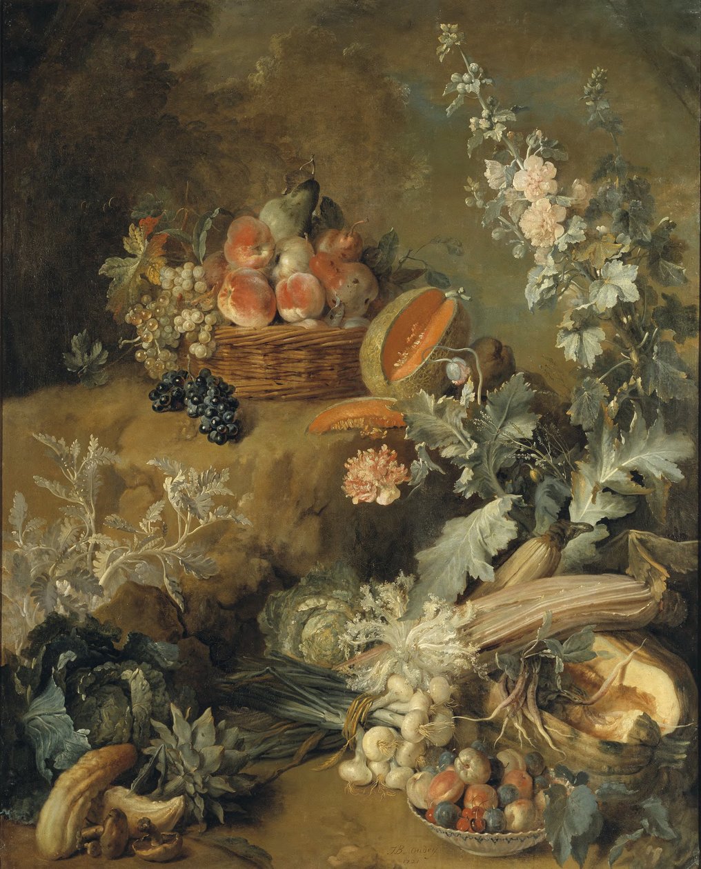 Stilleven met fruit en groenten („Aarde”) door Jean-Baptiste Oudry