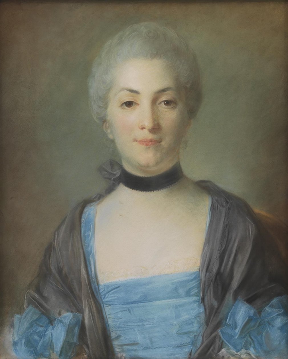 Portret van een dame door Jean-Baptiste Perronneau