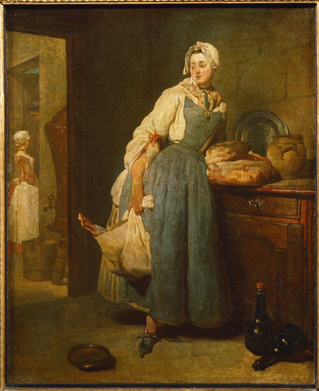 La Pourvoyeuse - de Traiteuse ... door Jean Baptiste Simeon Chardin