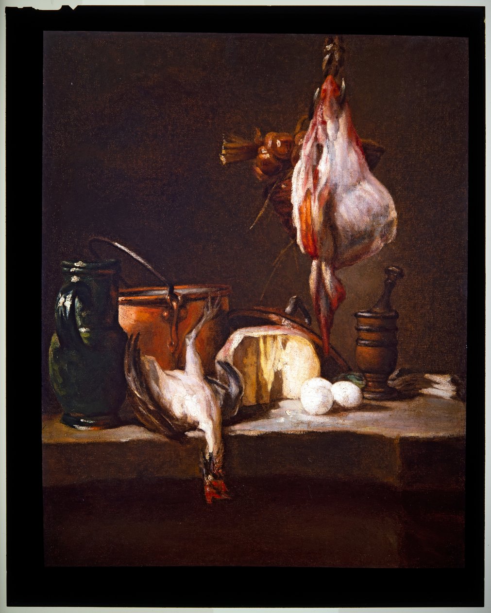 Keukentafel met een Rog door Jean Baptiste Simeon Chardin