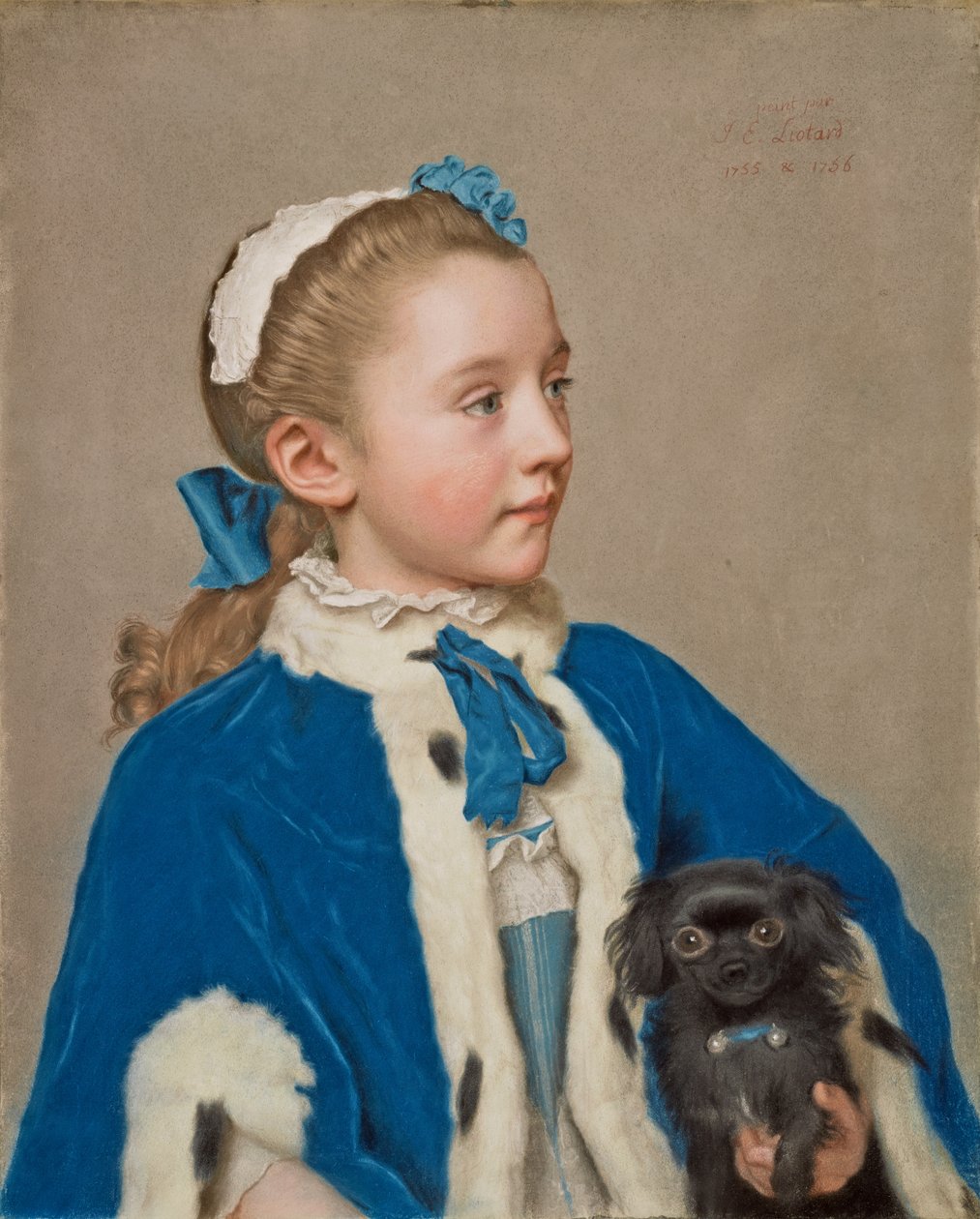 Portret van Maria Frederike van Reede-Athlone op zevenjarige leeftijd door Jean-Étienne Liotard