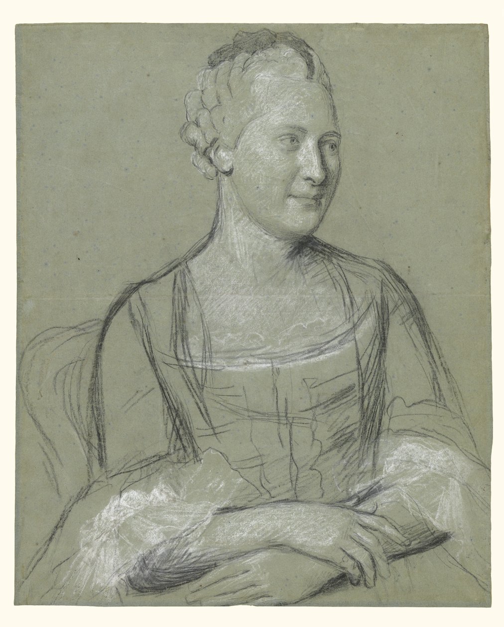 Portret van een vrouw door Jean-Étienne Liotard